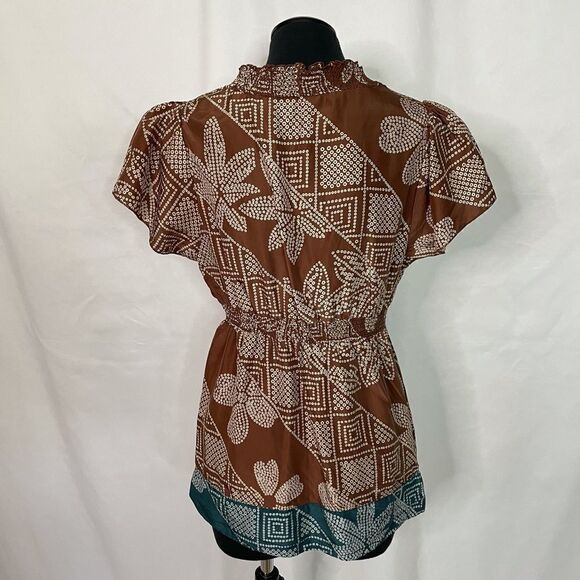 BCBGMAXAZRIA Silk Y2K Sheer Blouse - Women’s L - Picture 5 of 7